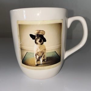 Rae Dunn Mug Coffee Tea Cup Dog Photo Balanced Meal Artisan Collection Magenta